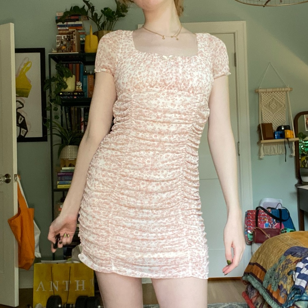 Light pink toile dress